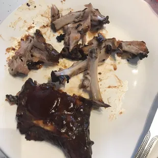 1/4 slab not BBQ cooked, tasted oven baked