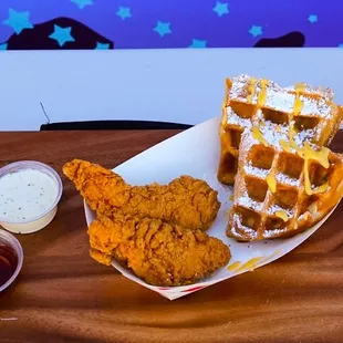 Chicken and Waffle Starter: For when you're hungry, but not too hungry. Sweet and salty.