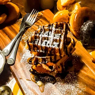 waffles, food