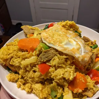 3. Curry Fried Rice with Fried Egg