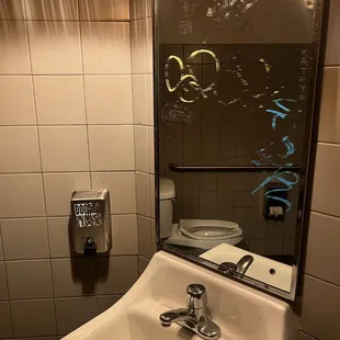 a sink in a public restroom