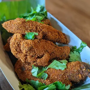 Fried street wings
