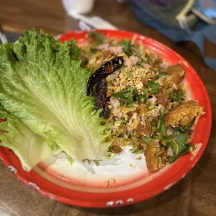 Crispy Rice Lettuce Wraps