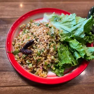 Crispy Rice Lettuce Wraps