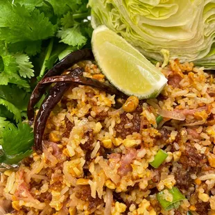 Nam Kao with cured pork