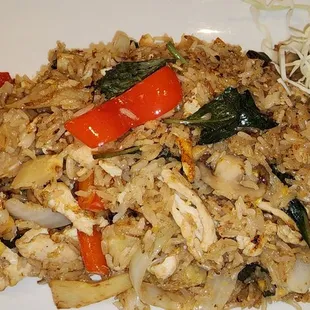 Basil fried rice (ordered it with no mushrooms, but it arrived with mushrooms)