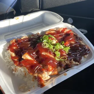 Chicken teriyaki over rice!