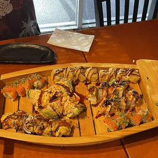 sushi and sashimi, sashimi, sushi, food