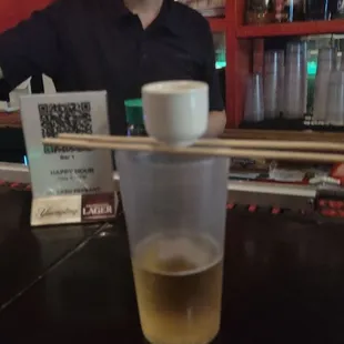Sake bomb with Johnny!