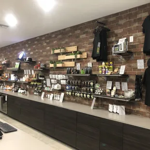 Assorted glass pieces, twax papers, trokies, different types of RSO, and CBD shatter!  Also, can't beat the flower and concentrate options!