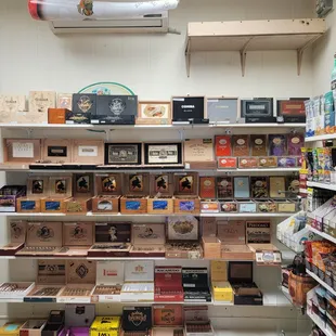 Great selection of cigars.