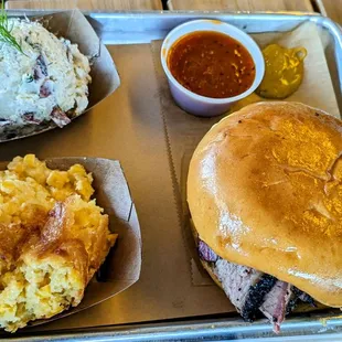 Sliced Brisket Sandwich