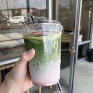 strawberry matcha