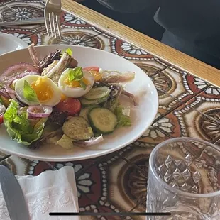 a plate of food on a table
