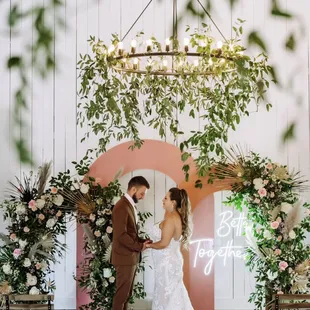 Inside ceremony from styled shoot