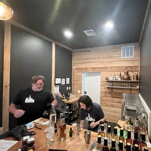 a man and a woman at the bar