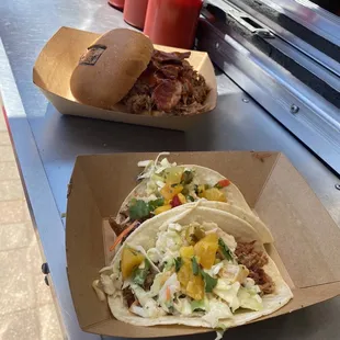 Ultimate porker and Mojo street tacos