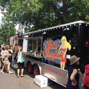 The food truck at Cheesman park day for 2014 art fest.