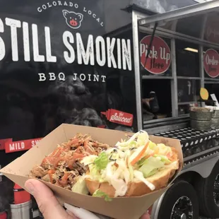 Pulled pork with slaw and a good bun