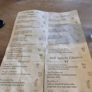 Lots of great cocktail options