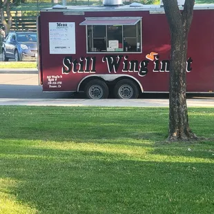 a red food truck