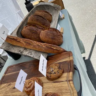Baguette, small country loaf, country loaf, Sandwich loaf, seeded country loaf