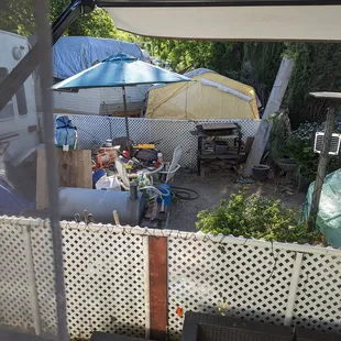 I was impressed by the yellow &quot;laundry tent&quot; which seemed to house a couple of washer and dryers.