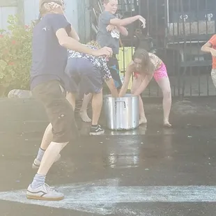 Water balloon fight 4th of July 2018