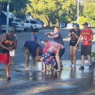 Water balloon fight 4th of July 2018