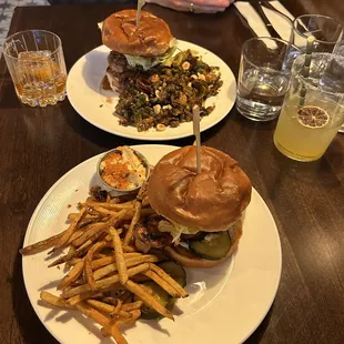 Spicy Grilled Chicken Sandwich and Kauai 5-0 Burger