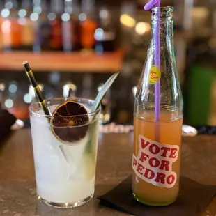 Two awesome drinks, vote for summer and vote for Pedro!