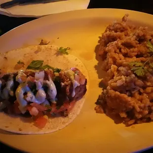 Taco Tuesday!  Tuna tacos. Great portion size I had already eaten one in the picture. Lol. Good to great sear. Flavor was really perfect.