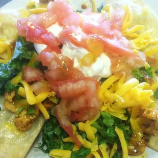 Chicken Nacho special w/ fresh fried flour tortillas!!