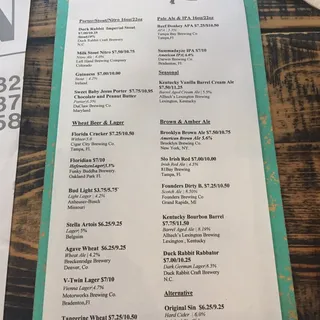 All Beers on Tap