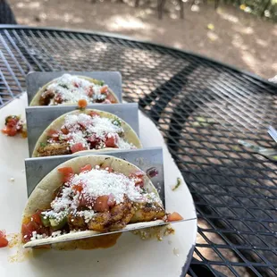 Spicy shrimp tacos.