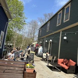 Patio and cocktail seating area.