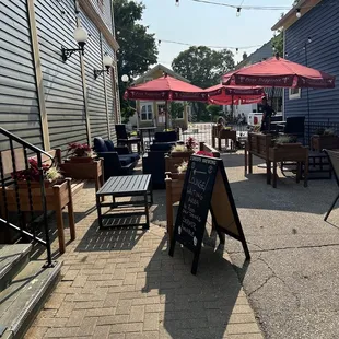 Outdoor bar area