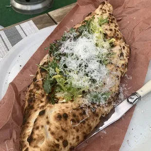 Braised Greens Pide