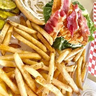 Crispy chicken BLT sandwich, tasty $16.50