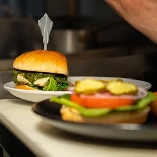 a plate of food on a counter