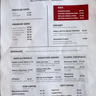 The other side of the menu