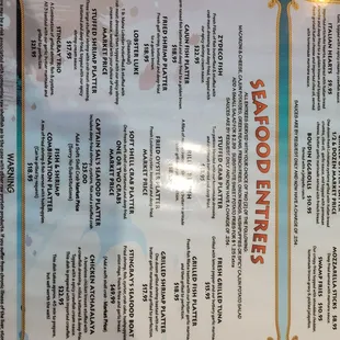 the menu