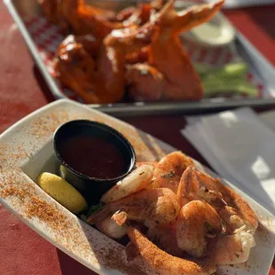 Peel and eat shrimp &amp; wings