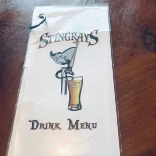 a drink menu
