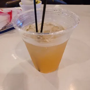 Happy hour margarita and or waite Jason hooked it up,it was topshelf and strong!...Delicious!