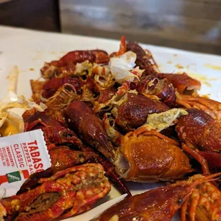 The medium crawfish aftermath. Soooo bomb