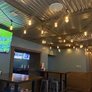 View of inside from the outdoor countertop