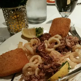 a plate of food on a table