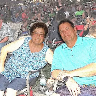 Enjoying the event with my girlfriend