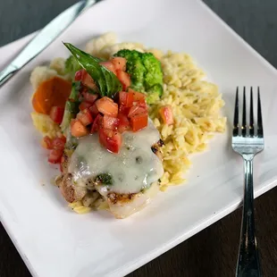 a plate of food on a table